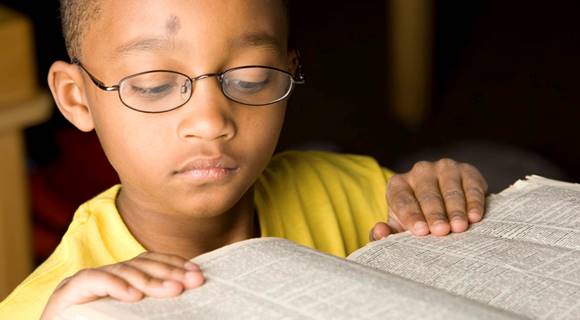 EYFS boy reading