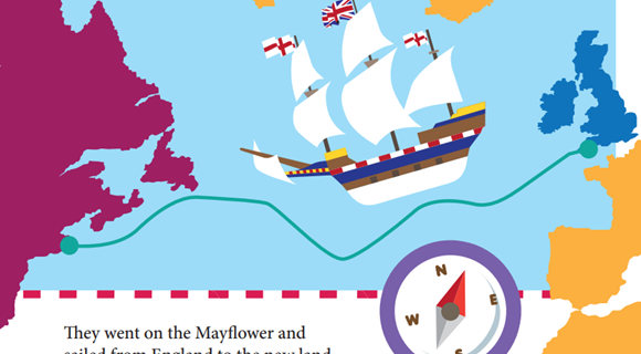 A page from The Story of the Mayflower - Salt 'n' Pepper Books article