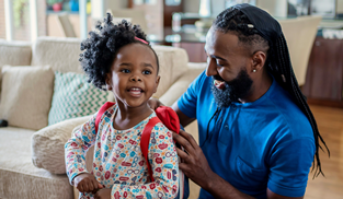 Photo of foster father ad daughter